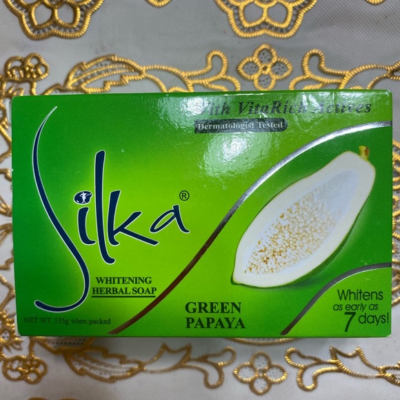 🌸SOLD🌸NEW SILKA WHITENING HERBAL GREEN PAPAYA SOAP - Picture 2 of 12
